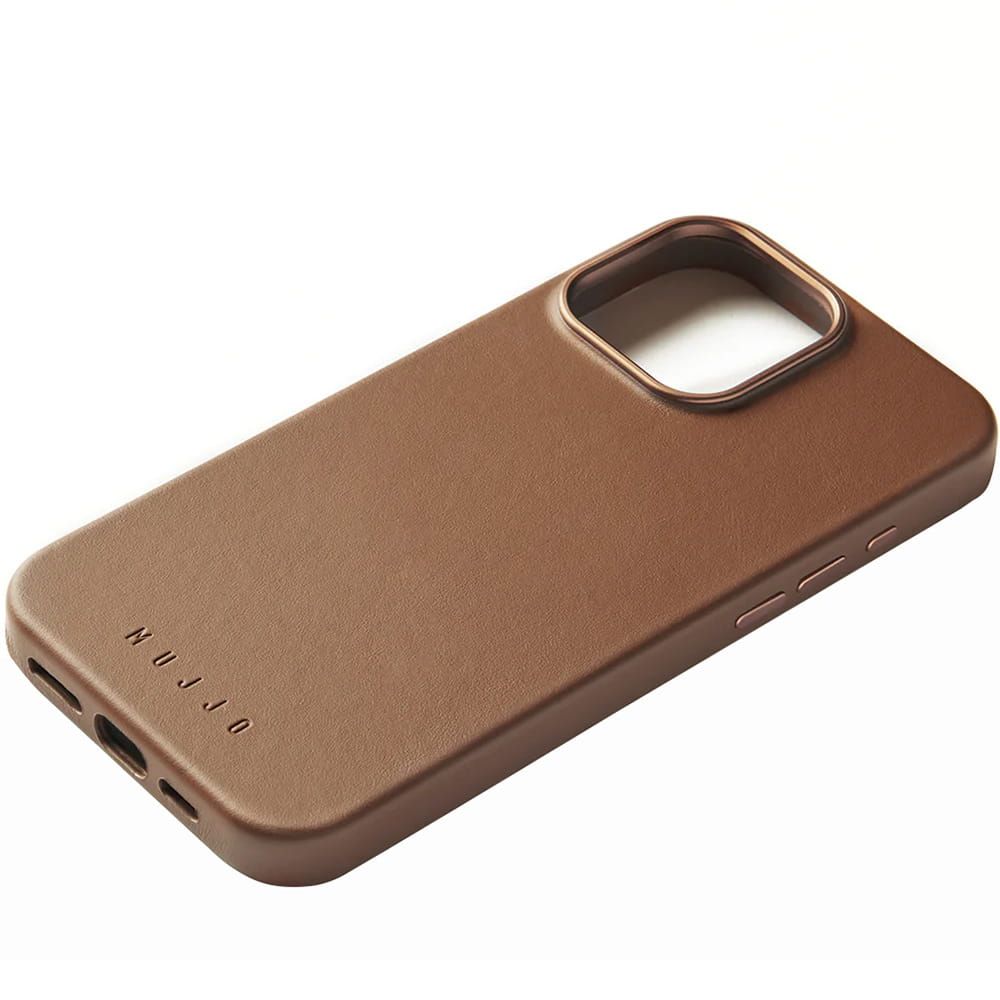 Кожаный чехол Mujjo Leather Case с MagSafe для iPhone 16 Pro Max Tan