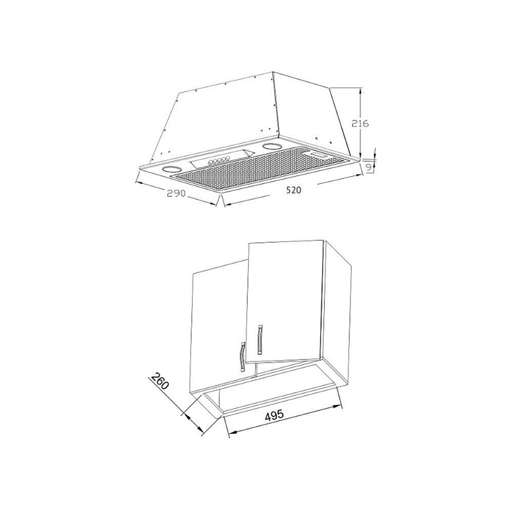 Встраиваемая вытяжка Korting KHI 6530 W