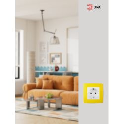 12-5001-21 ЭРА Рамка на 1 пост, Эра12, жёлтый | Розетки и выключатели