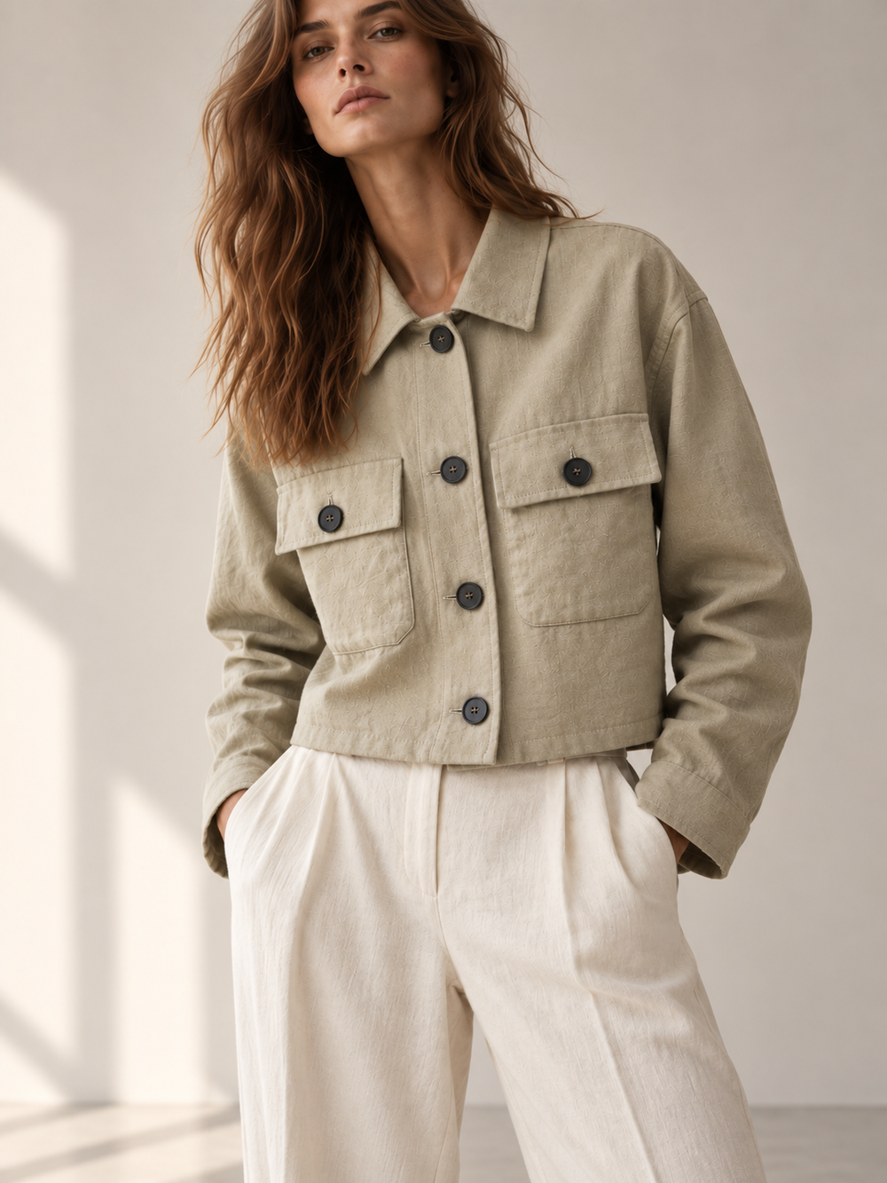 Новый жакет из льна с вискозой Zara, S