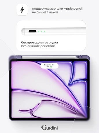 Чехол книжка для iPad Air 11" / Air 4/5 (10.9") Gurdini Milano Series Lavender