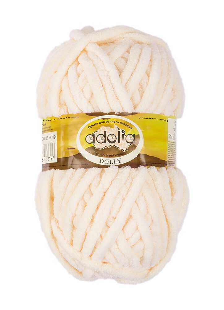 Пряжа Adelia Dolly / уп.5 мот. по 100г, 40м, 19 сливочный
