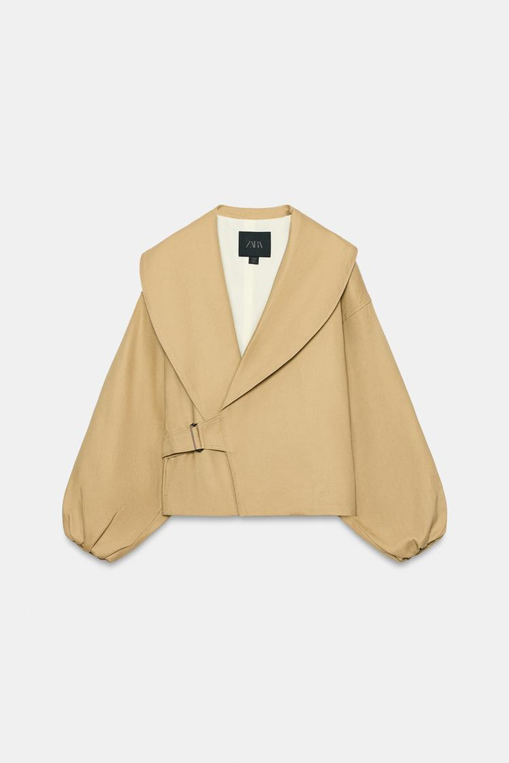 ZARA КОРОТКАЯ КУРТКА С ПРЯЖКОЙ — ZW COLLECTION, РЫЖЕВАТО-КОРИЧНЕВЫЙ