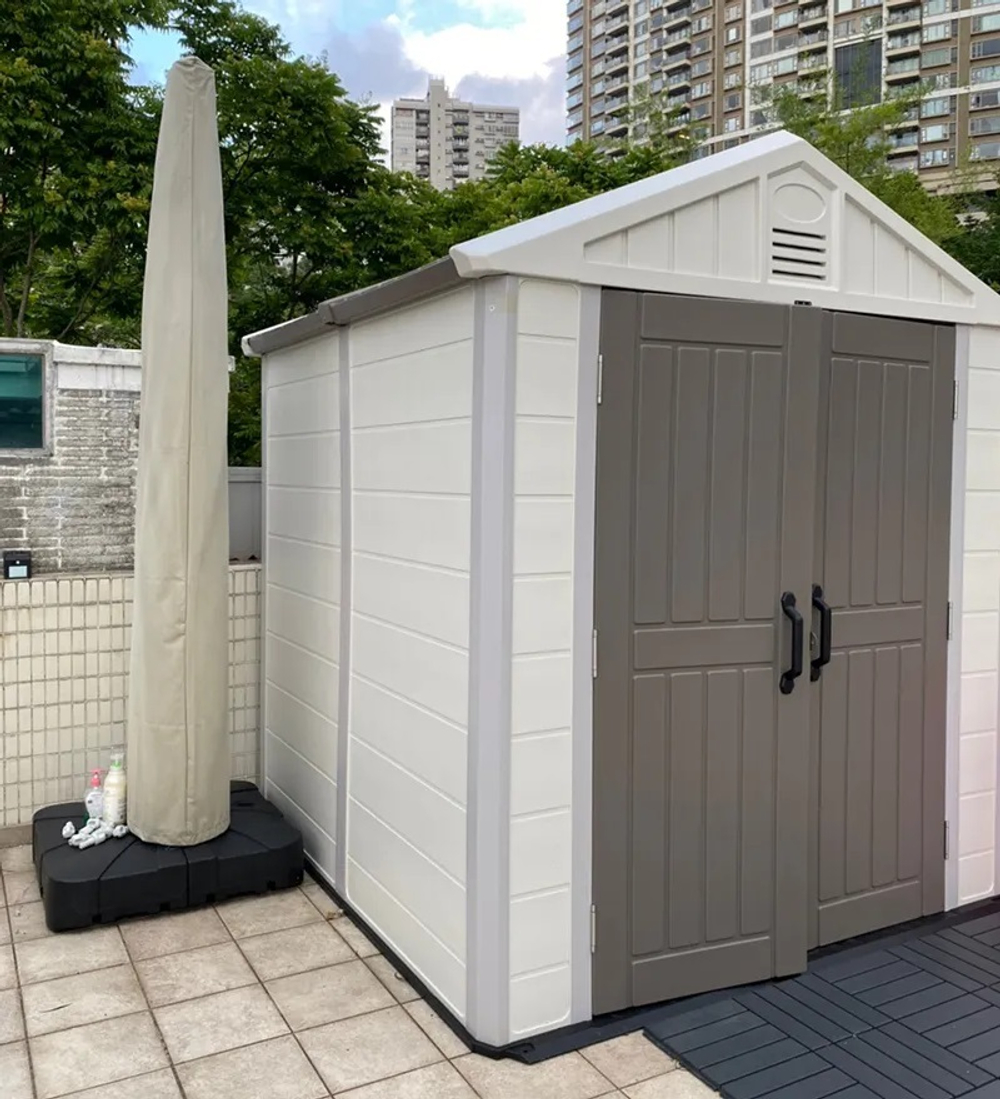 Садовый пластиковый сарай HouzBlock Comfort-2 7,5x7,5