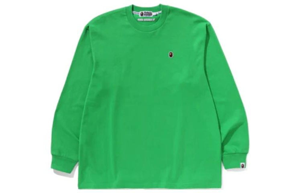 A Bathing Ape Bathing Ape Лонгслив Logo Patch Футболка зеленый