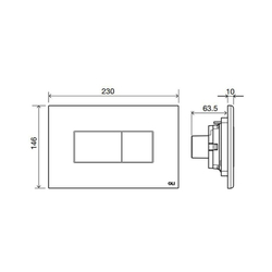 Инсталляция для унитаза OLI 120 ECO Sanitarblock pneumatic + Панель слива KARISMA, глянцевый хром 879235pKA00