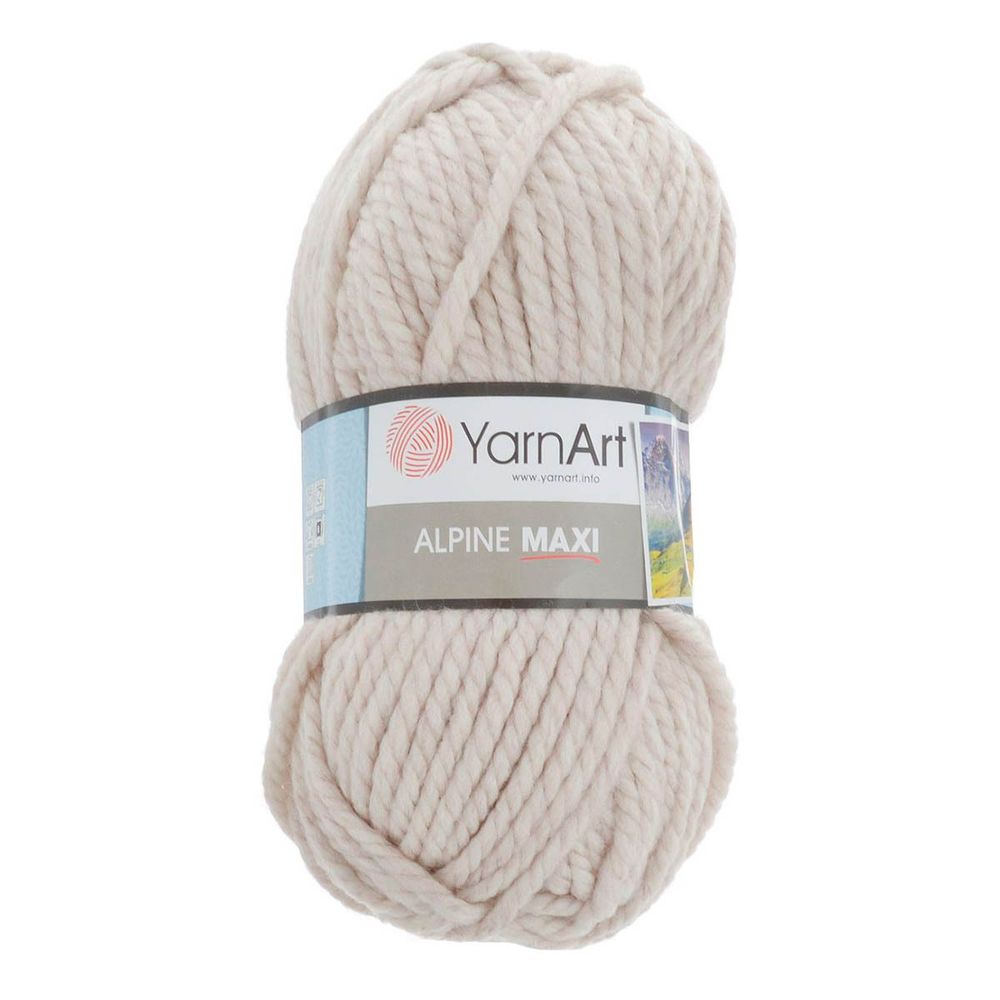 Пряжа YarnArt (ЯрнАрт) Alpine Maxi / уп.2 мот. по 250 г, 105м, 665 суровый