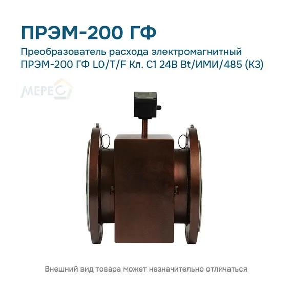 Преобразователь расхода электромагнитный ПРЭМ-200 ГФ L0/T/F Кл. C1 24В Bt/ИМИ/485 (К3)
