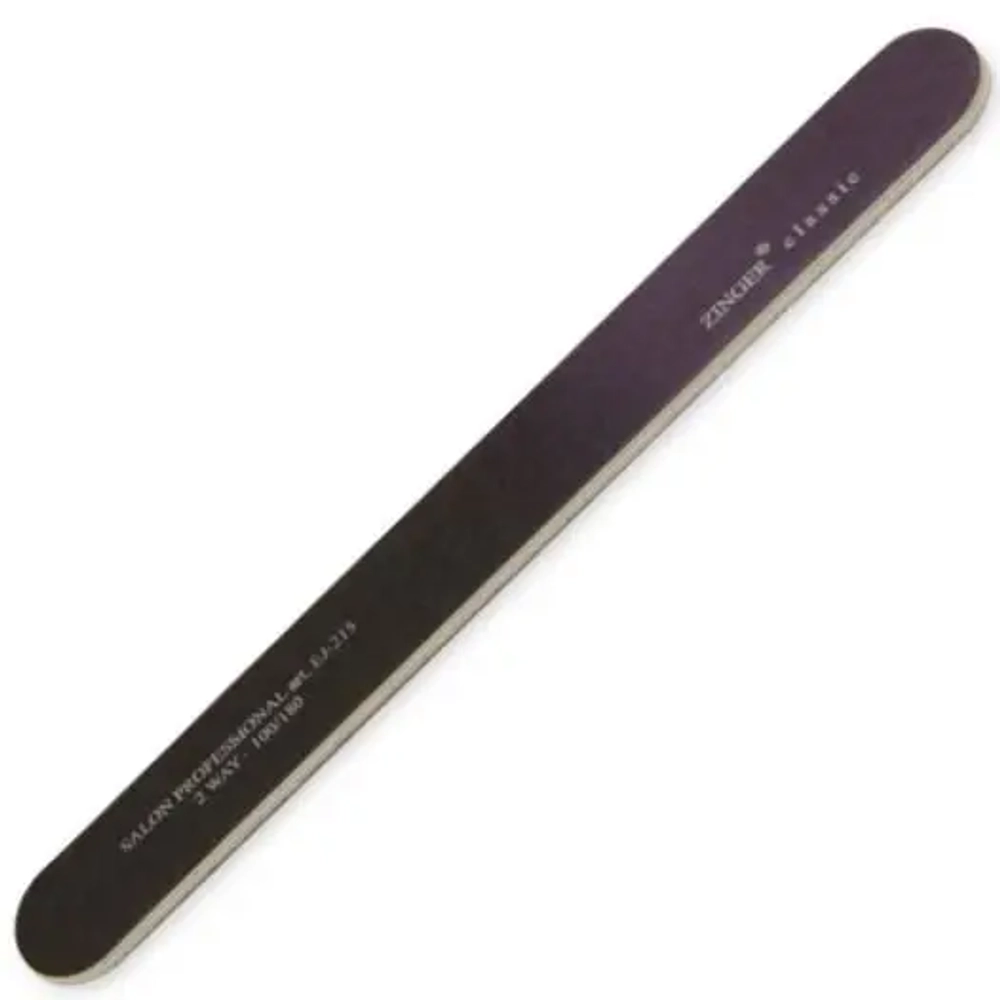 Zinger Пилка для ногтей CLASSIC EJ-215 100/180 (фиолетово-чёрная)