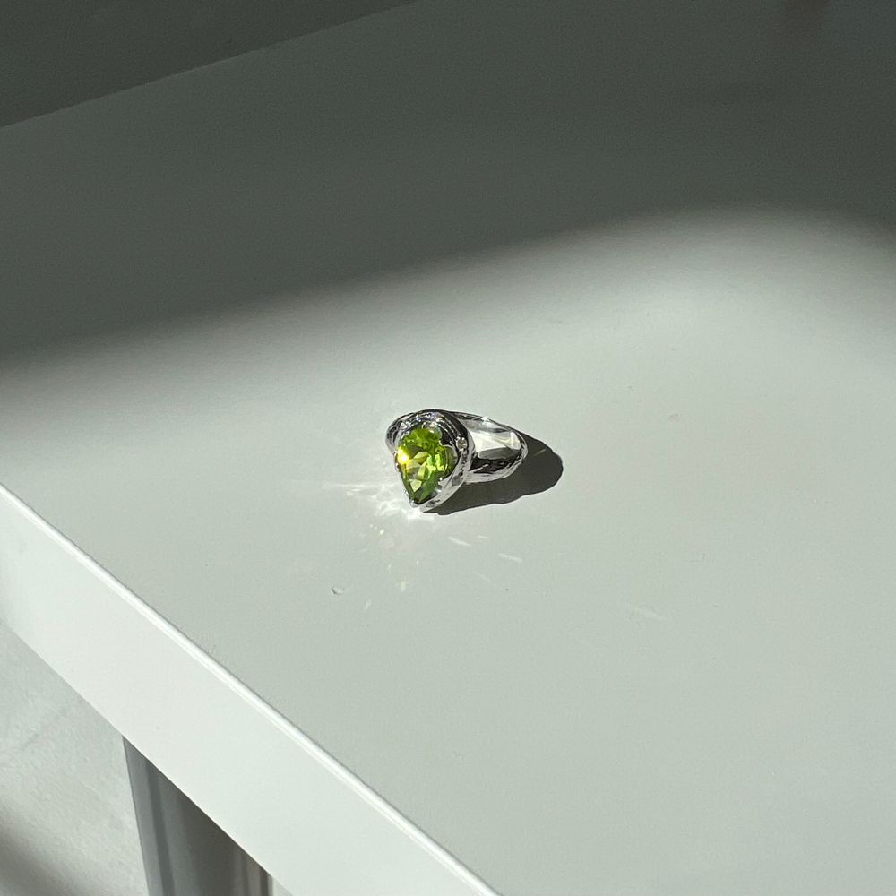 Кольцо Кристал Дроп с хризолитом / Crystal Drop
