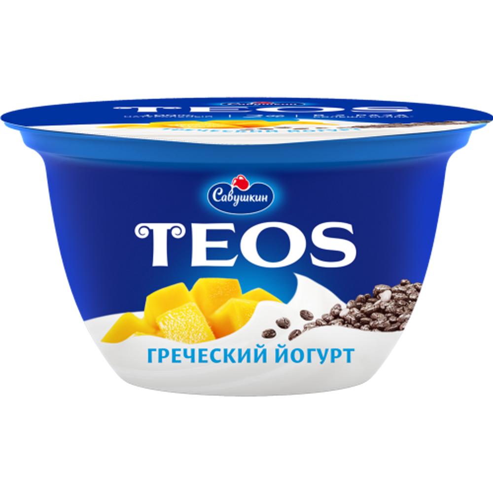 Йогурт Греческий 2%140гр.. Манго-Чиа