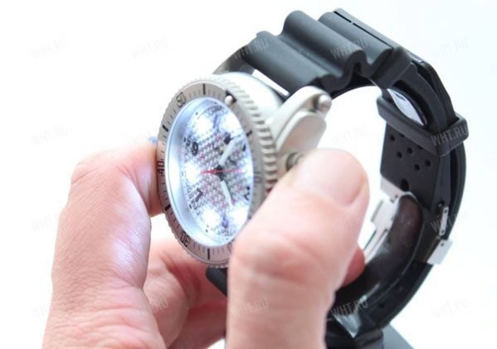 Тактические часы Ledwave Night EYES II, SS/WHITE, белый свет