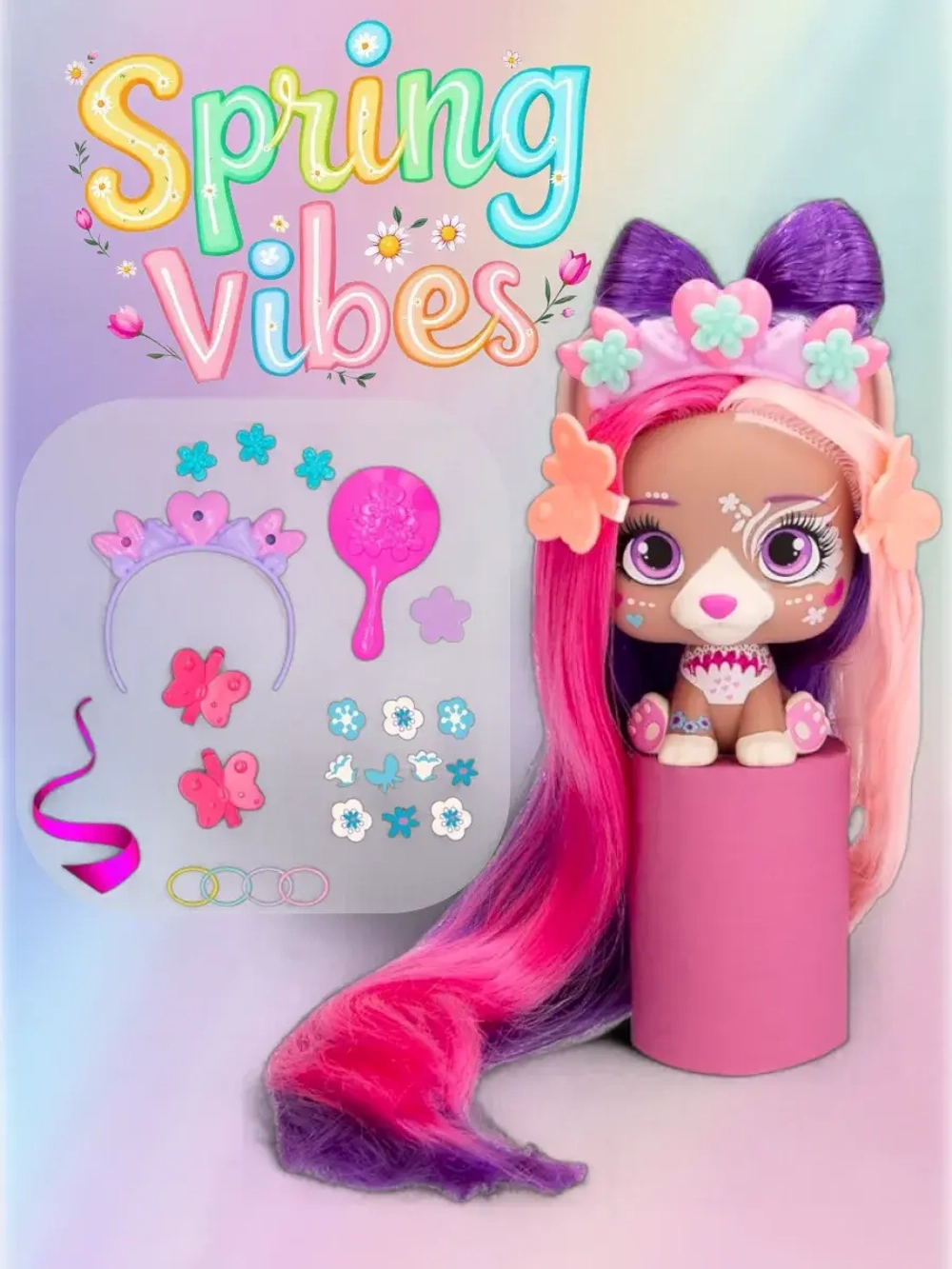 Игрушка Фигурка VIP Pets Spring Vibes Модные щенки