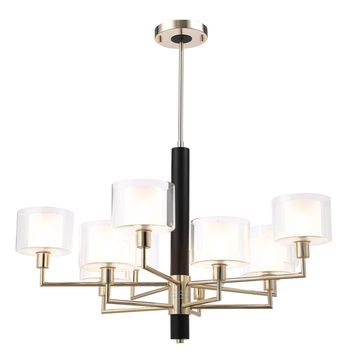 Потолочная люстра на штанге 10*E14 MAESTRO SP-PL5+5 GOLD золото/черный Crystal Lux