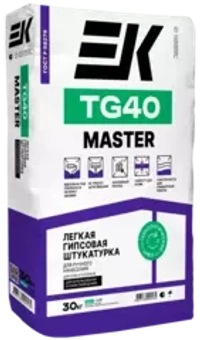 Гипсовая штукатурка ЕК TG 40 МАСТЕР // легкая // 30 кг