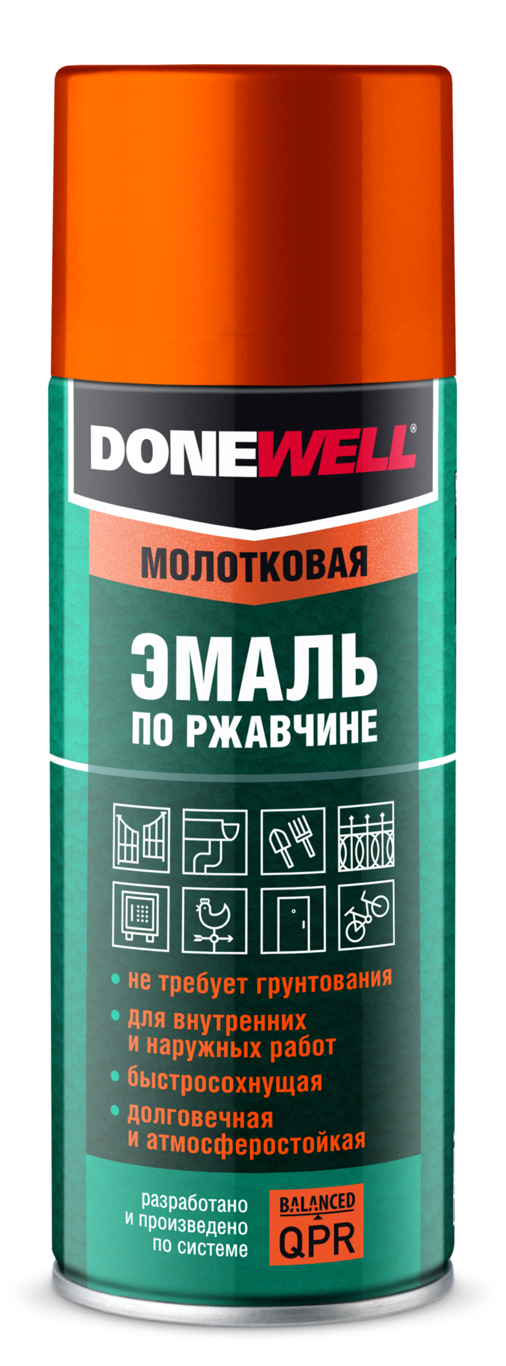 Эмаль DONEWELL молотковая по ржавчине бронзовая