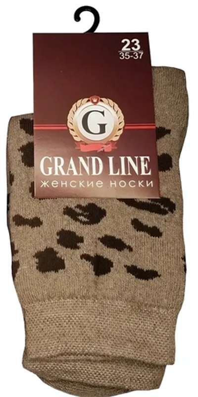 Носки женские тёплые GRAND LINE (ЖТ-67, леопард), ассорти, р. 25