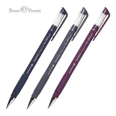 Ручка шариковая 0.5 мм. синяя "EasyWrite.Original", 3 цв. корпуса (Bruno Visconti)