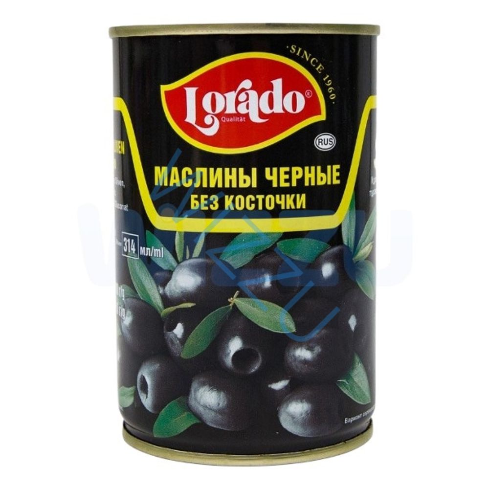 Маслины Лорадо черн б/к ж/б 314мл