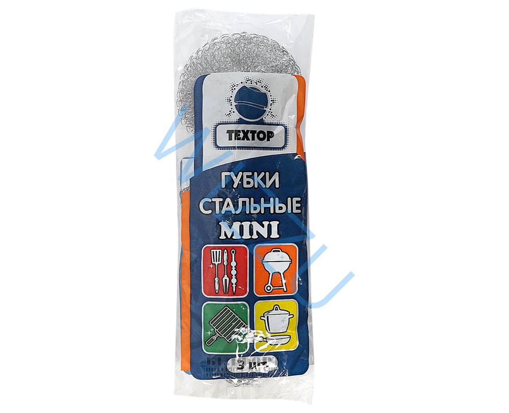 Губка из стали 12 гр 3 шт ТЕХТОР