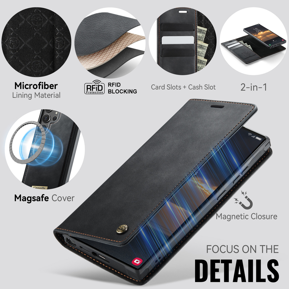 Чехол-кошелек CaseMe 2 in 1 MagSafe Samsung Galaxy S25 Ultra