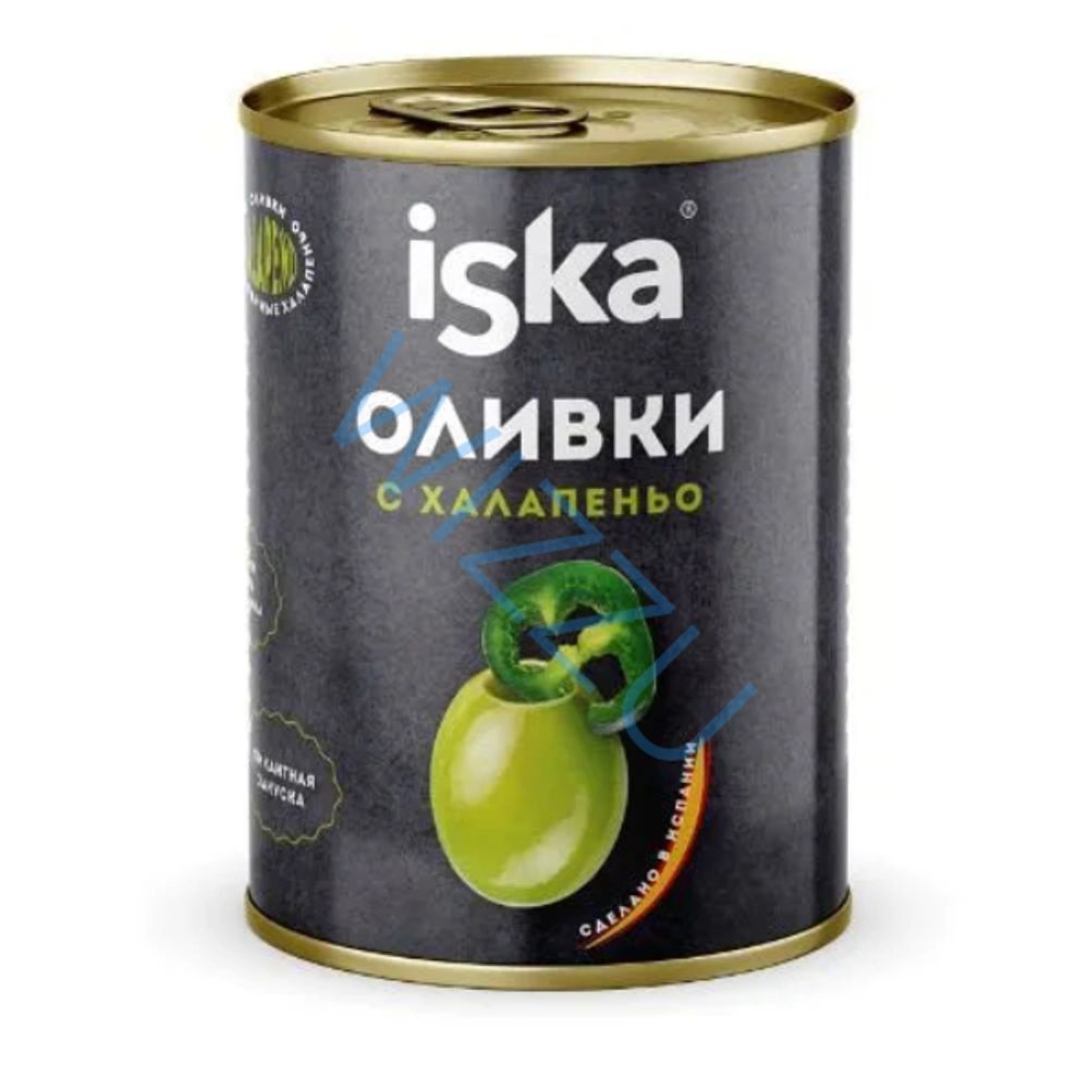 Зеленые оливки "ISKA" б/к 300мл