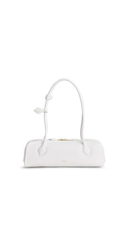 ALAÏA СРЕДНЯЯ СУМКА LE TECKEL ИЗ МЯГКОЙ КОЖИ, КРЕМОВЫЙ