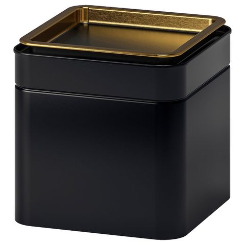 Банка для чая или кофе IKEA BLOMNING (БЛОМНИНГ), Черный, 10x10x10 см