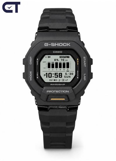 CASIO GBD-200-1A1DR G-SHOCK мужские наручные часы — компактная цифровая G-SQUAD с MIP-дисплеем и Bluetooth