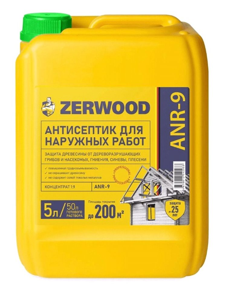 Антисептик д/наруж.р. ZERWOOD  AНР-9 концент.1:9    5л (И)