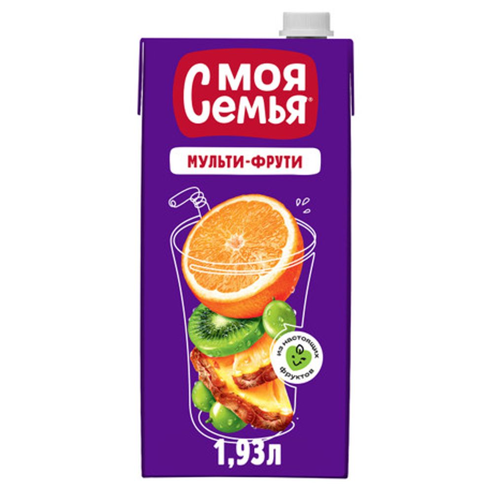 Напиток сокосодержащий Моя Семья Мульти-Фрути 1,93 л
