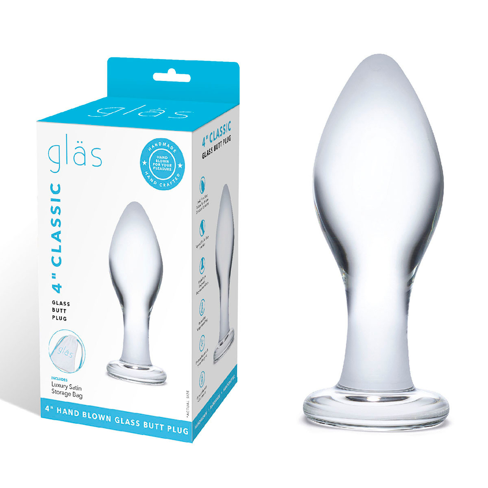 Элегантная анальная пробка Classic Glass Butt Plug