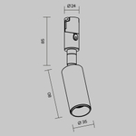 Магнитный трековый светильник Maytoni Focus Led TR201-1-5W3K-M-BBS