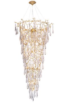 Подвесная люстра Е14 Reina SP34 D1200 Gold Pearl золото Crystal Lux