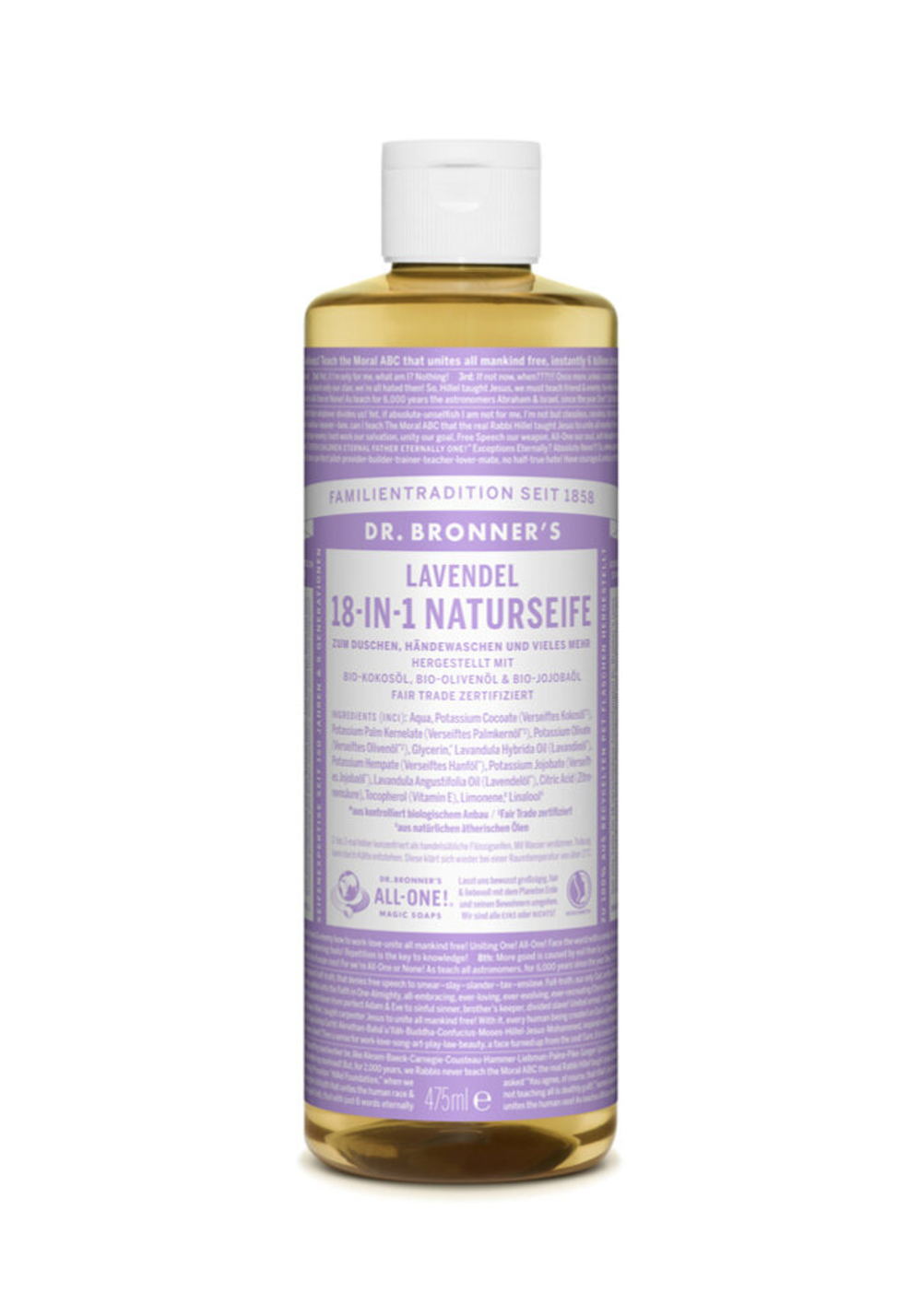 Натуральное лавандовое мыло 18 в 1 Dr. Bronner’s, 475 мл