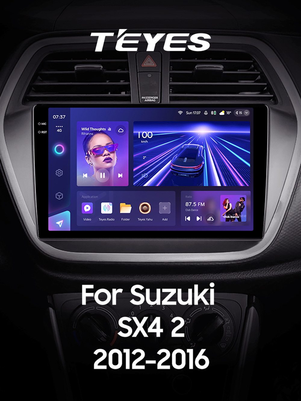 Teyes CC3 2K 9"для Suzuki SX4 2012-2016