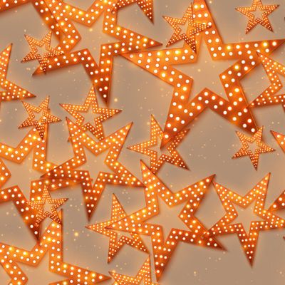 Retro stars seamless pattern, light and shining