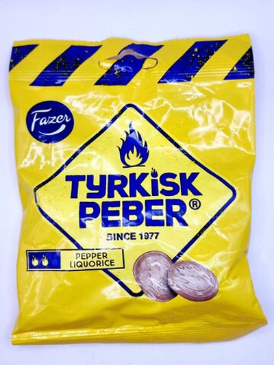 Конфеты леденцы Fazer Turkish Peber Pepper Liquorice 120 г (Из Финляндии)