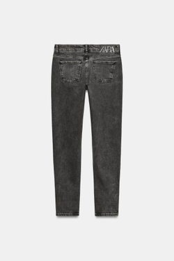 ZARA ДЖИНСЫ Z1975 SKINNY С НИЗКОЙ ПОСАДКОЙ И МОЛНИЯМИ, ЧЕРНЫЙ