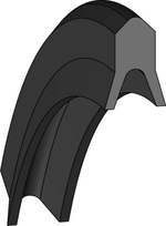 A810-070 Пневматическое уплотнение поршня 70-55,5-3,5