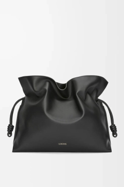 Loewe Сумка-клатч XL Flamenco из телячьей кожи наппа, черный