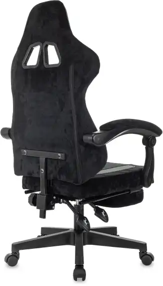 Кресло игровое Knight Custom/F черный/серый с подголов. крестов. пластик подст.для ног