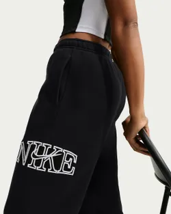 Брюки спортивные женские NIKE W NK STDO FLC MW OS LGO CF PNT