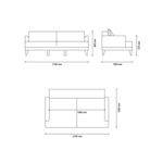 Диван кровать трехместный ENZA HOME FIORE EH53003
