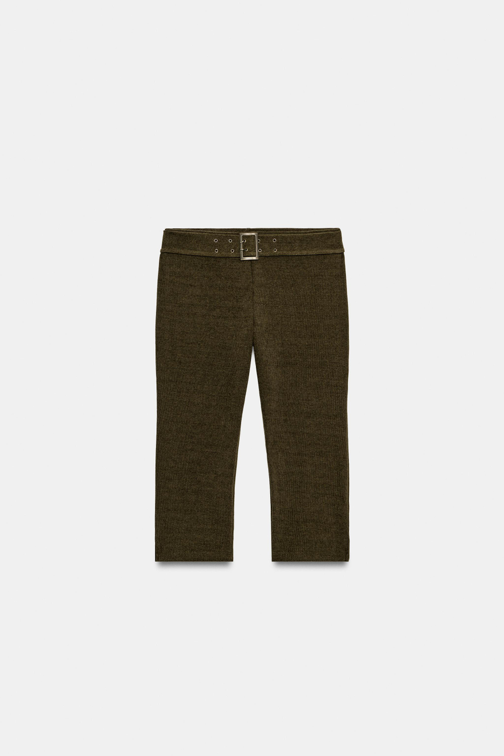 БРЮКИ КАПРИ ИЗ ВЕЛЬВЕТА С ПОЯСОМ — ZARA