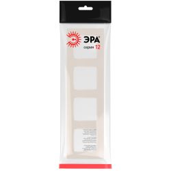 Рамка для розеток и выключателей ЭРА Серия 12 12-5204-15 на 4 поста, Классик, перламутр | Эра 12
