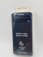 Силиконовый чехол S View Wallet Cover Black для Samsung  Galaxy A42 5G