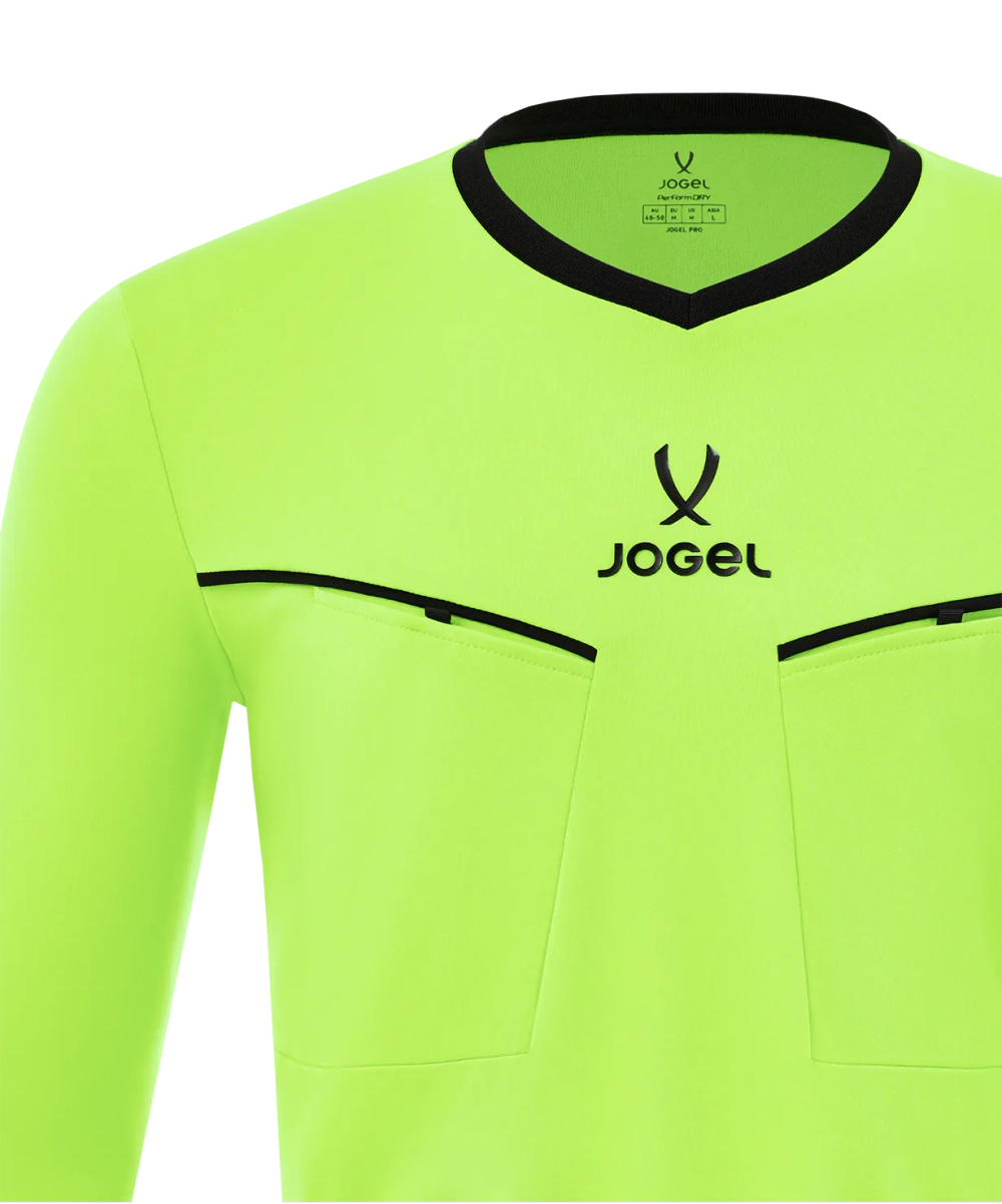 Лонгслив судейский JOGEL DIVISION PerFormDRY Referee LS Tee 2.0, желтый неон