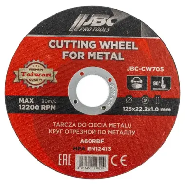 Круг отрезной по металлу 125x1.0x22.2мм JBC JBC-CW705