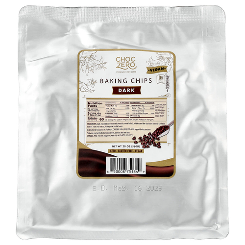 ChocZero, чипсы для выпечки, темные, 560 г (20 унций)